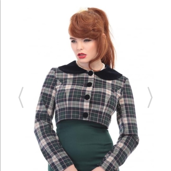 Collectif Jackets & Blazers - Collectif NWT Ellen Sherwood Plaid Cropped Jacket
